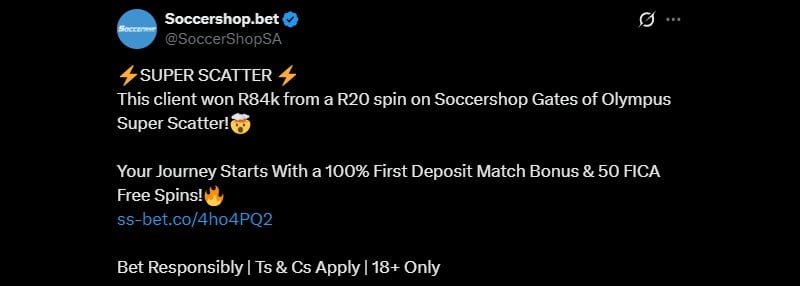 Twitter SoccerShop Super Scatter Success